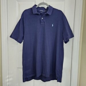 Polo Ralph Lauren Men's XL Classic Fit Navy Blue Cotton Polo Shirt